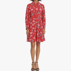 Maggy London Women's Long Sleeve D-Ring Mini Dress